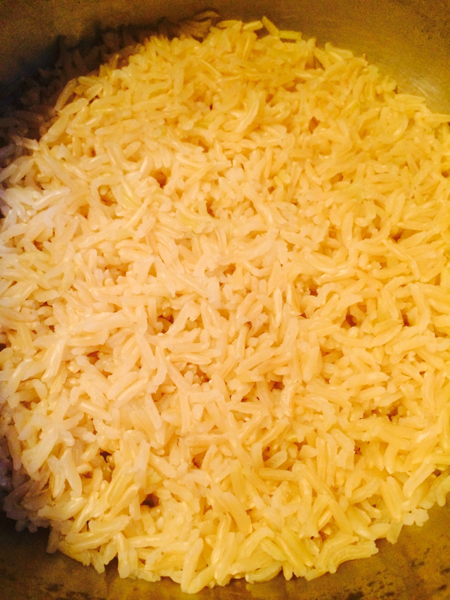 Brown rice about 75% cooked